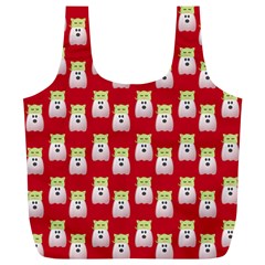 Ghost Pet Red Full Print Recycle Bag (xl) by snowwhitegirl