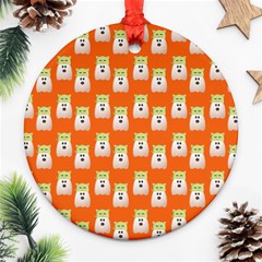 Ghost Pet Orange Ornament (round) by snowwhitegirl