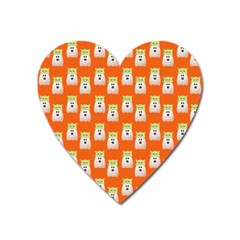 Ghost Pet Orange Heart Magnet by snowwhitegirl