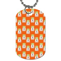 Ghost Pet Orange Dog Tag (one Side) by snowwhitegirl