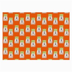 Ghost Pet Orange Large Glasses Cloth (2-side) by snowwhitegirl