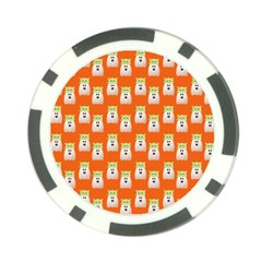 Ghost Pet Orange Poker Chip Card Guard by snowwhitegirl