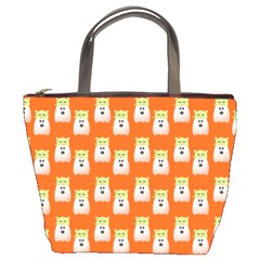 Ghost Pet Orange Bucket Bag by snowwhitegirl