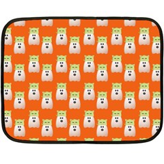 Ghost Pet Orange Fleece Blanket (mini) by snowwhitegirl