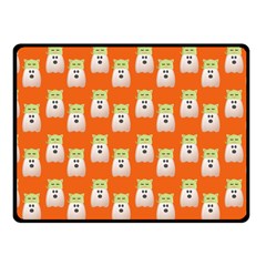 Ghost Pet Orange Fleece Blanket (small) by snowwhitegirl