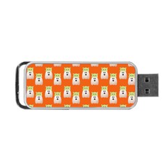 Ghost Pet Orange Portable Usb Flash (one Side) by snowwhitegirl