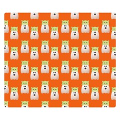 Ghost Pet Orange Double Sided Flano Blanket (small)  by snowwhitegirl