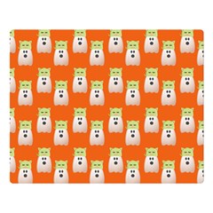 Ghost Pet Orange Double Sided Flano Blanket (large)  by snowwhitegirl