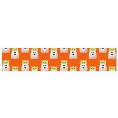 Ghost Pet Orange Small Flano Scarf by snowwhitegirl