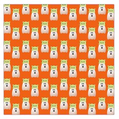 Ghost Pet Orange Large Satin Scarf (square) by snowwhitegirl