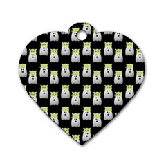 Ghost Pet Black Dog Tag Heart (one Side) by snowwhitegirl