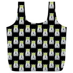 Ghost Pet Black Full Print Recycle Bag (xl) by snowwhitegirl