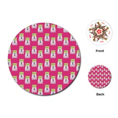 Ghost Pet Pink Playing Cards (round) by snowwhitegirl