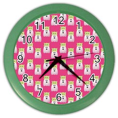 Ghost Pet Pink Color Wall Clock by snowwhitegirl