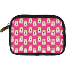 Ghost Pet Pink Digital Camera Leather Case by snowwhitegirl