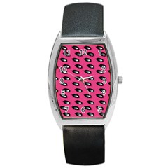 Eyes Dark Pink Barrel Style Metal Watch by snowwhitegirl