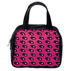 Eyes Dark Pink Classic Handbag (one Side) by snowwhitegirl