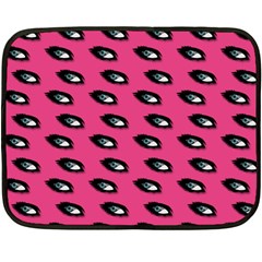 Eyes Dark Pink Fleece Blanket (mini) by snowwhitegirl