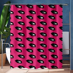 Eyes Dark Pink Shower Curtain 60  X 72  (medium)  by snowwhitegirl