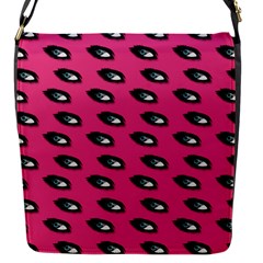 Eyes Dark Pink Flap Closure Messenger Bag (s) by snowwhitegirl