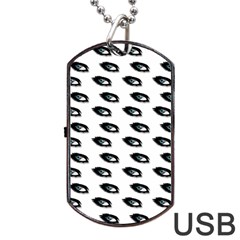 Eyes White Dog Tag Usb Flash (two Sides) by snowwhitegirl