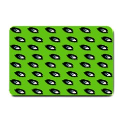 Eyes Green Small Doormat  by snowwhitegirl