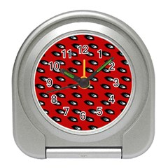 Eyes Red Travel Alarm Clock by snowwhitegirl