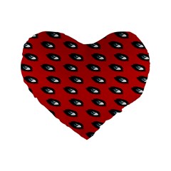 Eyes Red Standard 16  Premium Heart Shape Cushions by snowwhitegirl