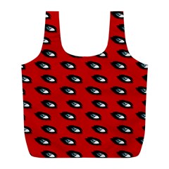 Eyes Red Full Print Recycle Bag (l) by snowwhitegirl