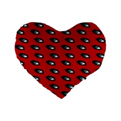 Eyes Red Standard 16  Premium Flano Heart Shape Cushions by snowwhitegirl