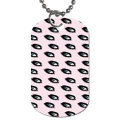 Eyes Pink Dog Tag (one Side) by snowwhitegirl