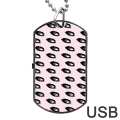 Eyes Pink Dog Tag Usb Flash (one Side) by snowwhitegirl