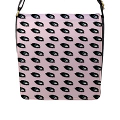 Eyes Pink Flap Closure Messenger Bag (l) by snowwhitegirl