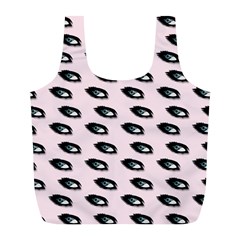 Eyes Pink Full Print Recycle Bag (l) by snowwhitegirl