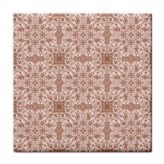 Ornamental Brown Tile Coasters