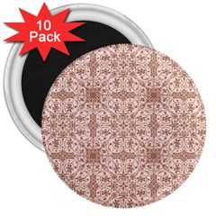 Ornamental Brown 3  Magnets (10 pack) 