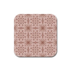 Ornamental Brown Rubber Square Coaster (4 pack) 