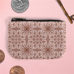 Ornamental Brown Mini Coin Purse