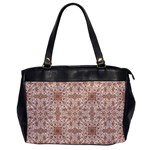 Ornamental Brown Oversize Office Handbag Front