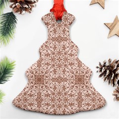 Ornamental Brown Christmas Tree Ornament (Two Sides)