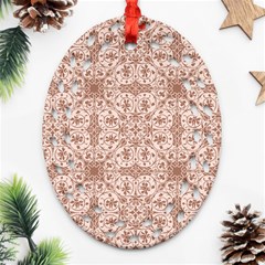 Ornamental Brown Oval Filigree Ornament (two Sides) by snowwhitegirl