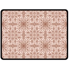 Ornamental Brown Double Sided Fleece Blanket (Large) 