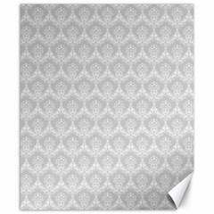 Damask Grey Canvas 8  X 10  by snowwhitegirl