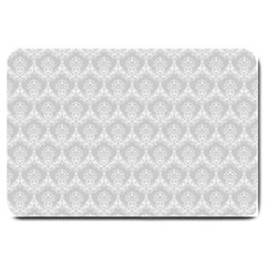 Damask Grey Large Doormat  by snowwhitegirl