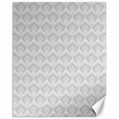 Damask Grey Canvas 11  X 14  by snowwhitegirl