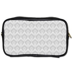 Damask Grey Toiletries Bag (two Sides) by snowwhitegirl