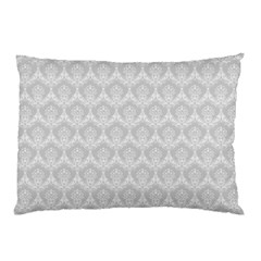 Damask Grey Pillow Case (two Sides) by snowwhitegirl