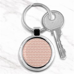 Damask Peach Key Chains (round)  by snowwhitegirl