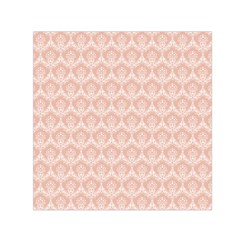 Damask Peach Small Satin Scarf (square) by snowwhitegirl