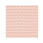 Damask Peach Small Satin Scarf (Square) Front